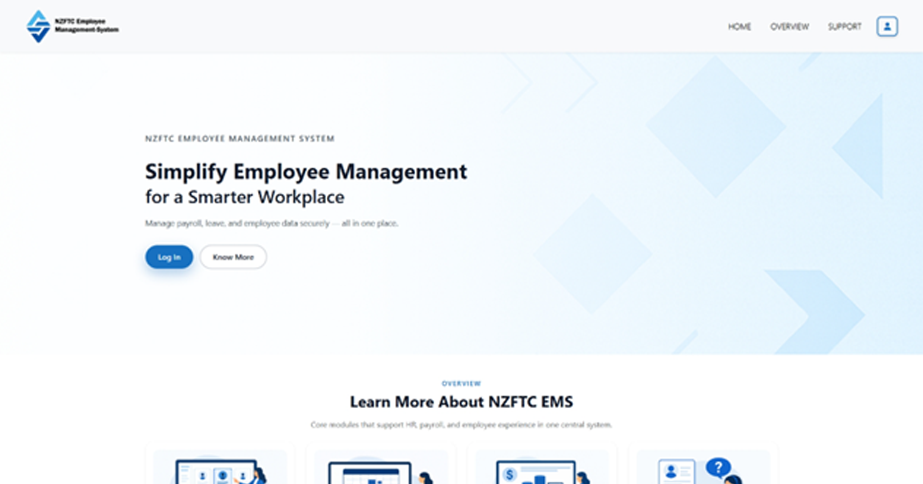 NZFTC employee management home page